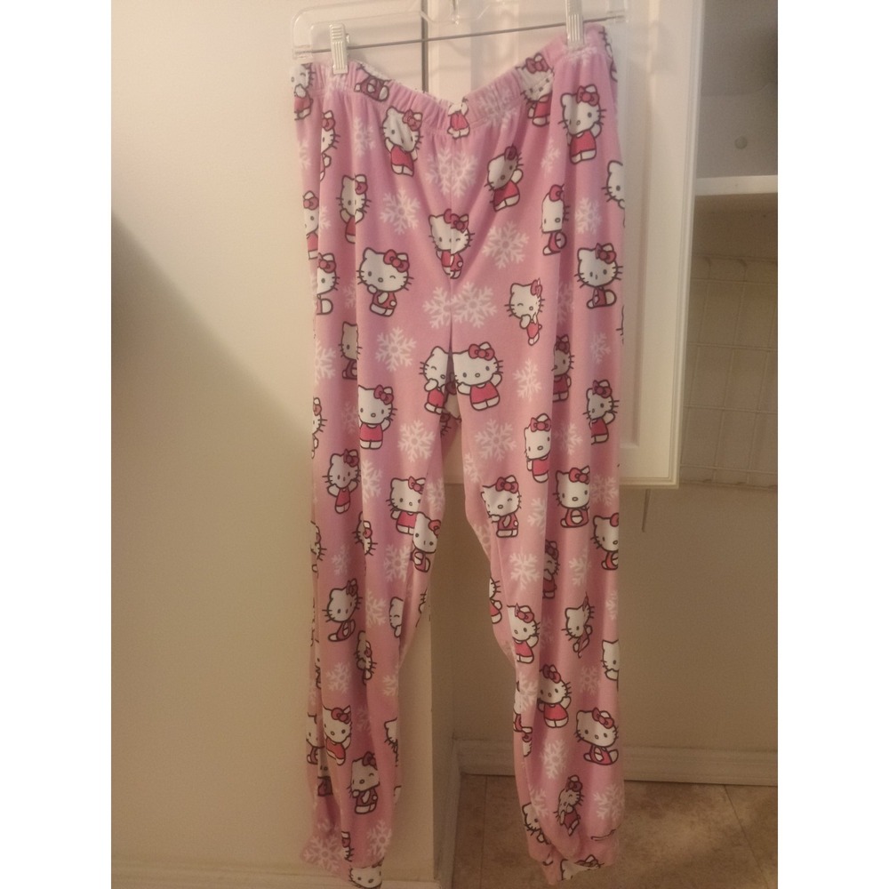 Hello Kitty Women's Pink Pajama/Lounge Pants Size L Sleepwear Elastic Waist